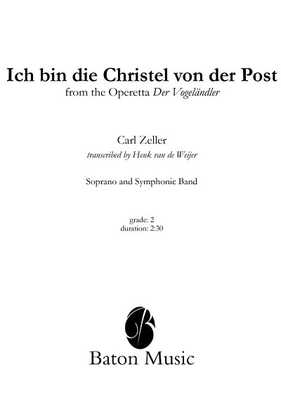 C. Zeller: Ich bin die Christel von der Post