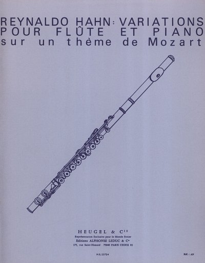 R. Hahn: Var. Pour Flûte et Piano Sur Un Theme de Mozart