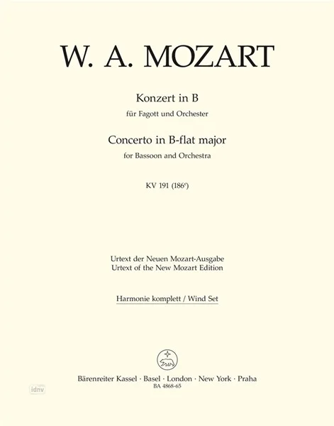 W.A. Mozart: Konzert B-Dur KV 191 (186e), FagOrch (HARM) (0)