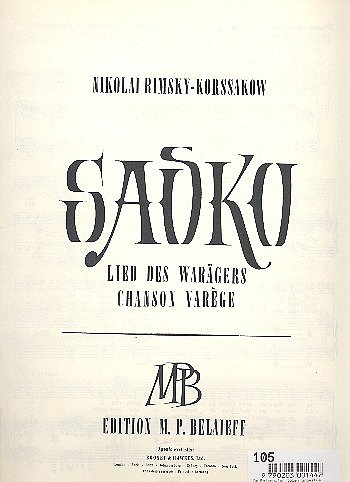N. Rimski-Korsakow: Lied des Waraegers, GesKlav