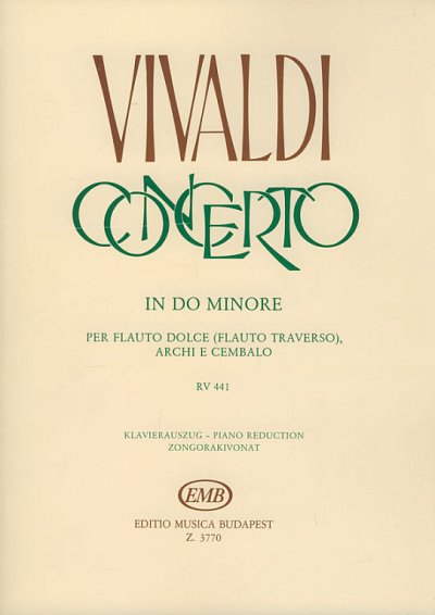 A. Vivaldi: Concerto in do minore RV 441, FlStrCemb (KASt)