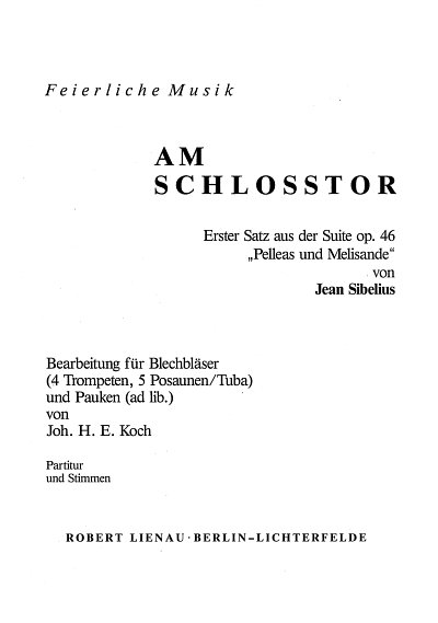 J. Sibelius: Am Schloßtor, 9BlechPk (Pa+St)