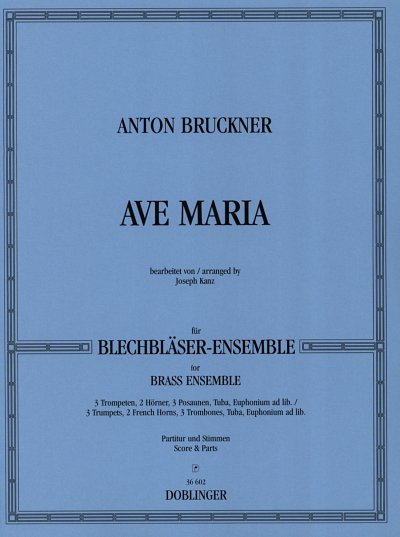 A. Bruckner: Ave Maria, 9Blech (Pa+St)