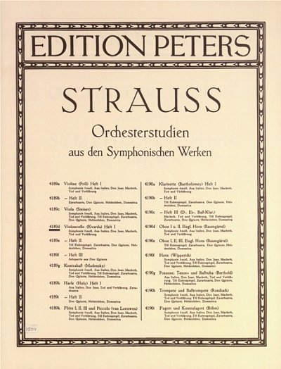 R. Strauss: Orchesterstudien aus den Symphonischen Werken für Violoncello, Band 2
