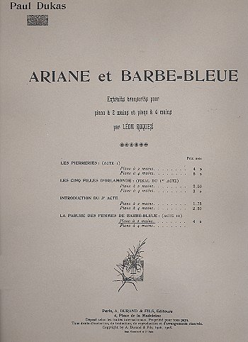 P. Dukas: La Parure Des Femmes Piano , Klav