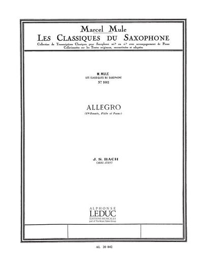 J.S. Bach: Allegro, Asax