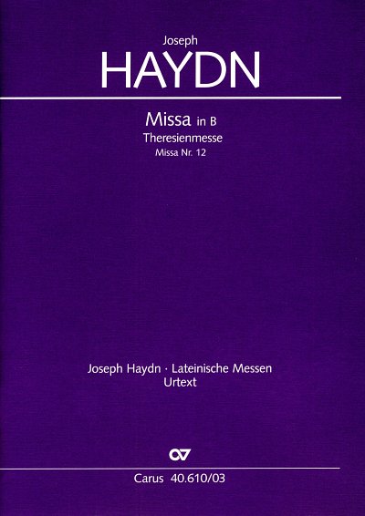 J. Haydn: Theresienmesse in B, 4GesGchOrch (KA)