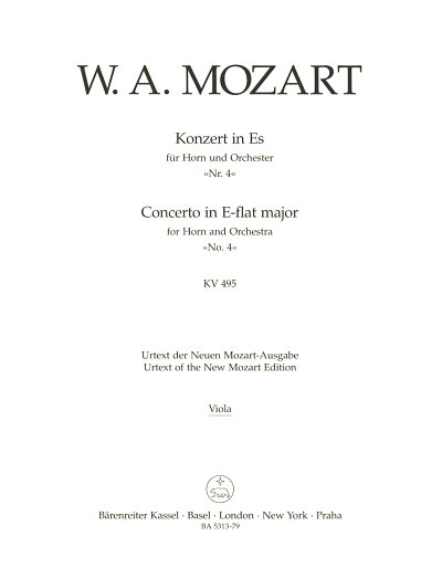 W.A. Mozart: Konzert fuer Horn und Orchester N, HrnOrch (Vla