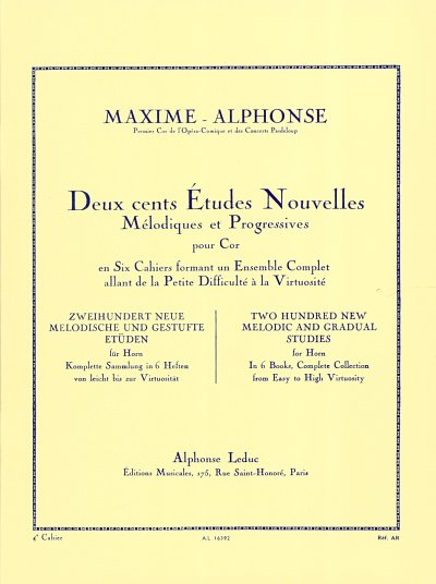 200 Études Nouvelles Mélodiques et Progressives 4, Hrn