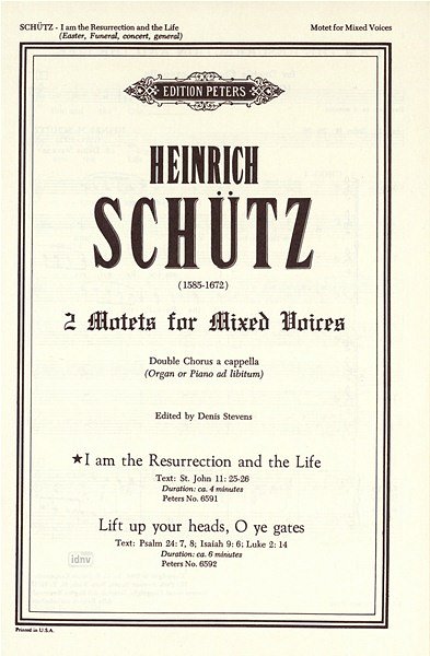H. Schuetz: Ich Bin Die Auferstehung Und Das Leben