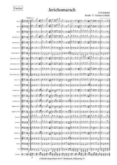 G.F. Händel: Jerichomarsch, Blaso (Pa+St)