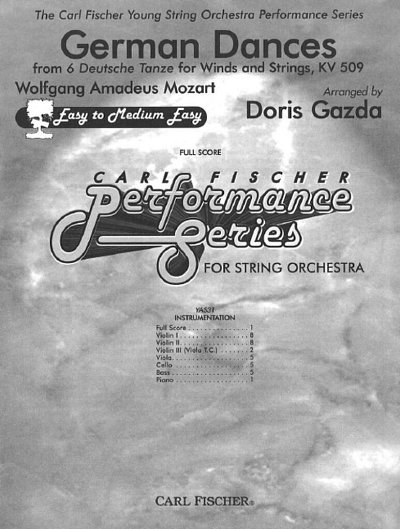 W.A. Mozart: German Dances, Stro (Part.)