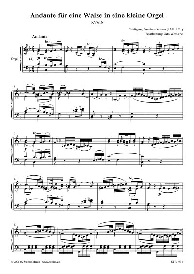 DL: W.A. Mozart: Andante in F fuer eine Walze in eine kleine