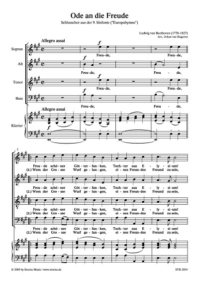 DL: L. v. Beethoven: Ode an die Freude Schlusschor aus der 9