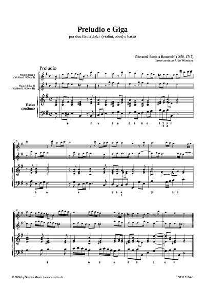 DL: G.B. Bononcini: Preludio e Giga per due flauti dolci (vi