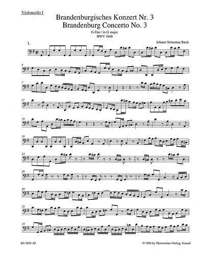 J.S. Bach: Brandenburg Concerto no. 3 in G major BWV 1048