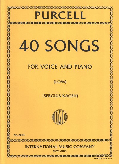 H. Purcell: 40 Lieder, GesTiKlav