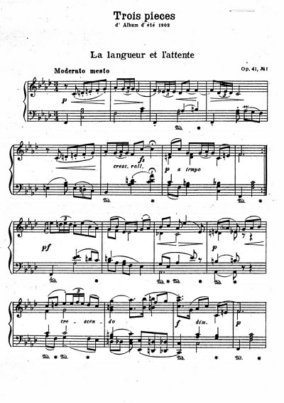 M. Lyssenko: 3 Stücke op. 41, Klav
