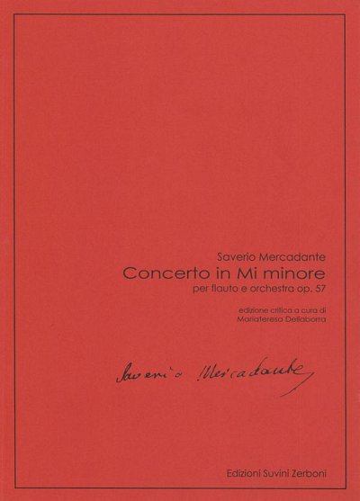 S. Mercadante: Concerto in Mi minore Op.57, FlOrch (Part.)