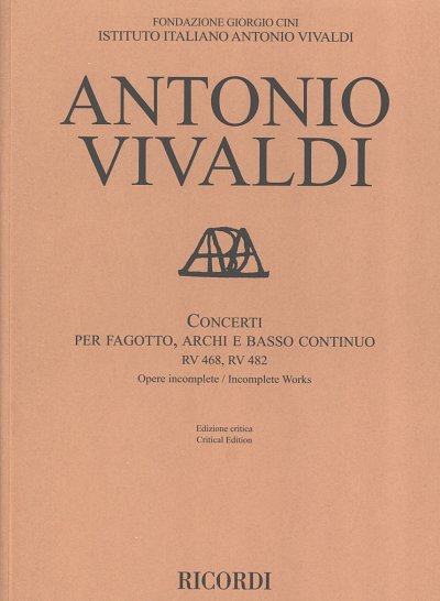 A. Vivaldi: Concerti RV 468, RV 482, FagStrBc (Part.)