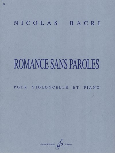 N. Bacri: Romance Sans Paroles, VcKlav (KlavpaSt)