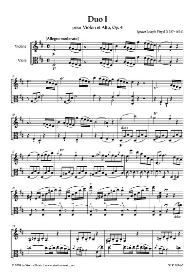 DL: I.J. Pleyel: Duo I pour Violon et Alto, op. 4