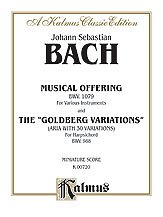 J.S. Bach y otros.: "Bach: The Musical Offering and The ""Goldberg Variations"" (Miniature Score)"