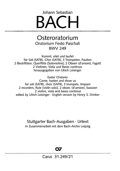 J.S. Bach: Osteroratorium D-Dur BWV 249, 4GesGchOrcBc (HARM)
