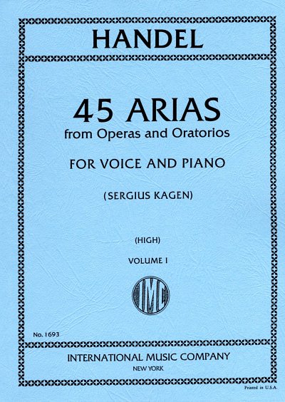 G.F. Händel: 45 Arien aus Opern und Oratorien 1, GesHKlav