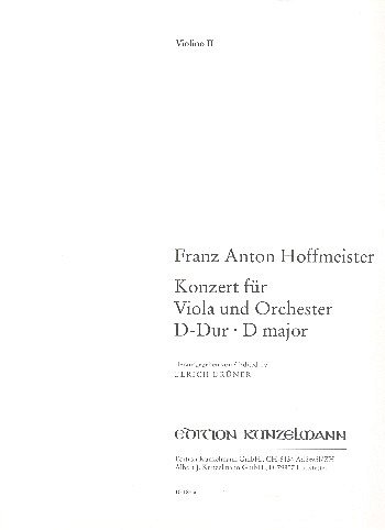 F.A. Hoffmeister: Konzert für Viola D-Dur (Vl2)