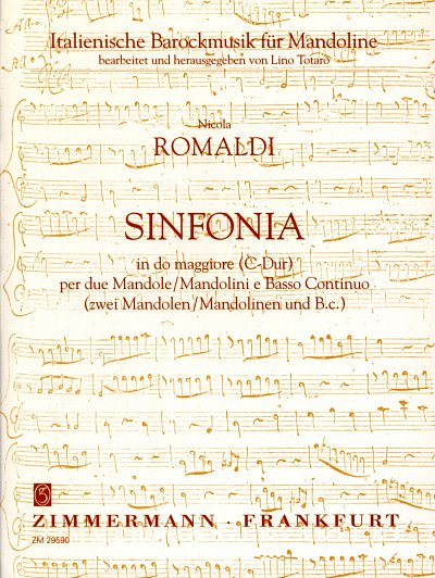 Romaldi Nicola: Sinfonia C-Dur Italienische Barockmusik Fuer