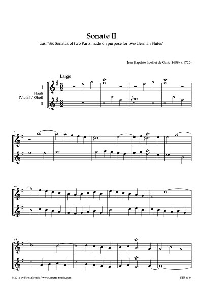 DL: Loeillet, Jean-Baptiste: Sonate II aus: 