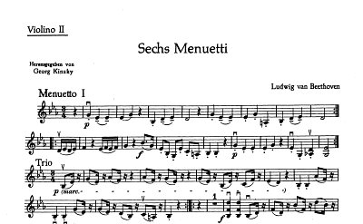 L. v. Beethoven: 6 Menuetti  (Vl2)