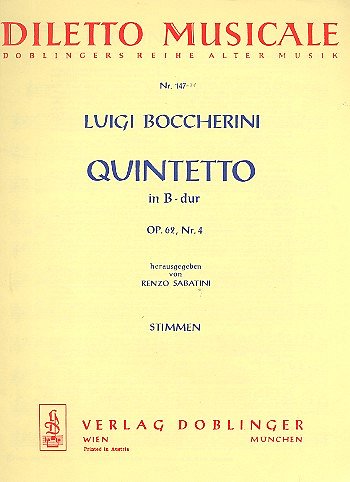 L. Boccherini: Quintett B-Dur Op 62/4 Diletto Musicale
