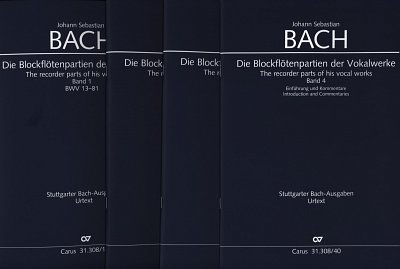 J.S. Bach: Die Blockfloetenpartien der Vokalwerke, 1-3Bfl