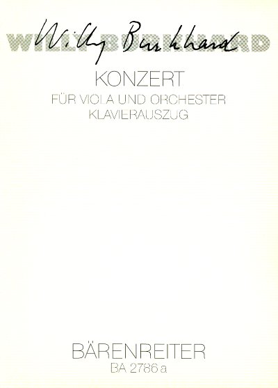 W. Burkhard: Konzert für Viola und Orchester op, VaOrch (KA)
