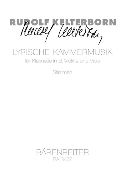 R. Kelterborn: Lyrische Kammermusik für Klarinette, (Stsatz)