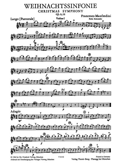 F. Manfredini: Weihnachtssinfonie op. 2,12, StrBC (OStsatz)