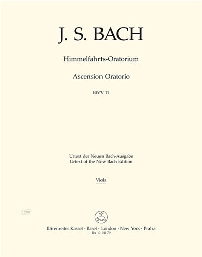 J.S. Bach: Himmelfahrts-Oratorium BWV 11, 4GesGchOrch (Vla)
