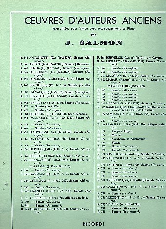 J. Rameau: Gavotte Violon Et Piano (Salmon )