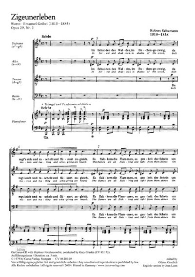 DL: R. Schumann: Zigeunerleben G-Dur op. 29,3 (1840), Ch (Pa