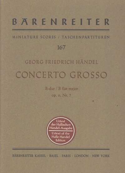 G.F. Händel: Concerto grosso B-Dur op. 6/7 HWV, StroBc (Stp)