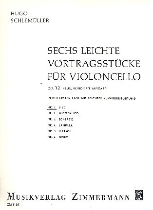 6 leichte Vortragsstuecke op.12,1, VcKlav