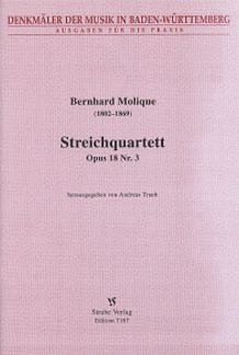 Molique Wilhelm Bernhard: Quartett Es-Dur Op 18/3 Denkmaeler