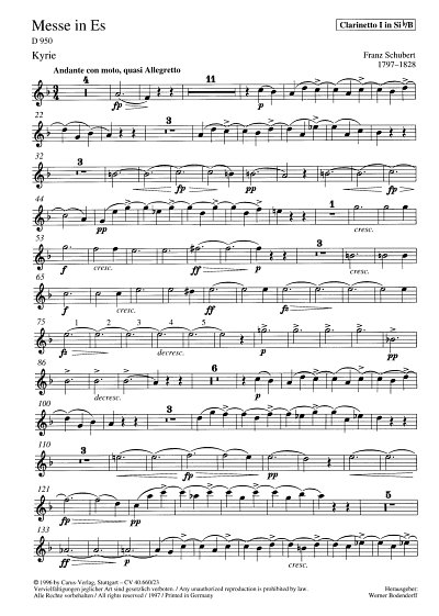 F. Schubert: Messe in Es (Klar1)