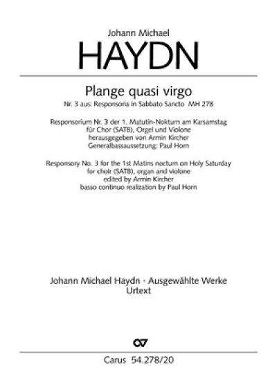 M. Haydn: Plange Quasi Virgo