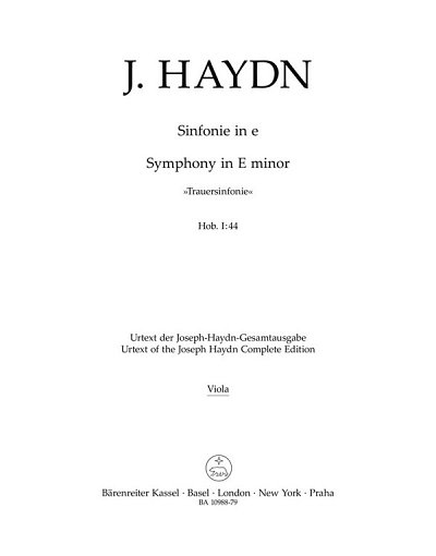 J. Haydn: Sinfonie e-Moll Hob. I:44, Sinfo (Vla)