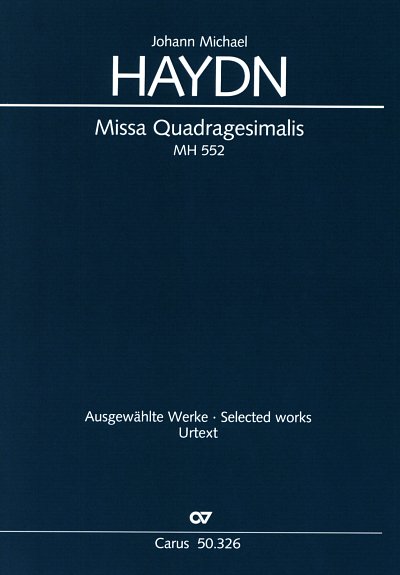 M. Haydn: Missa Quadragesimalis MH 552 / Partitur