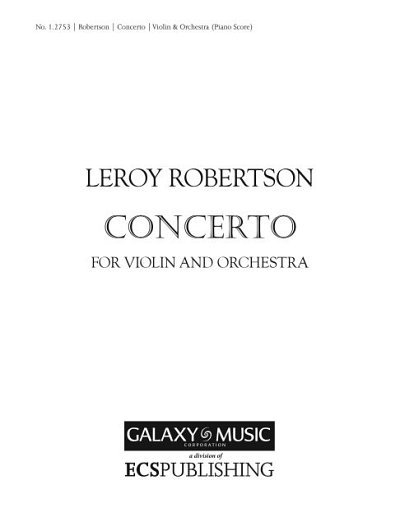 Concerto for Violin & Orchestra, VlOrch (KA)
