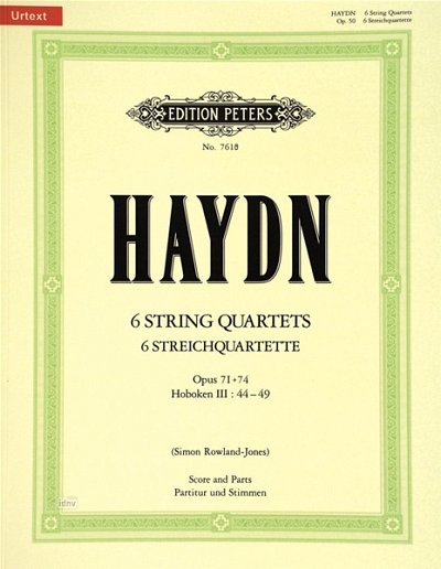 J. Haydn: 6 Streichquartette op. 71 und 74 Hob. III: 69-74